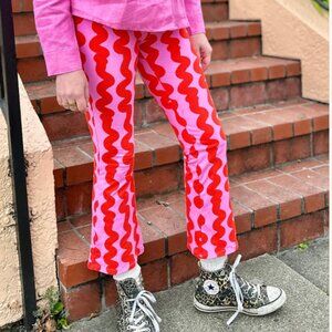 Kick Flare Pink Squiggle